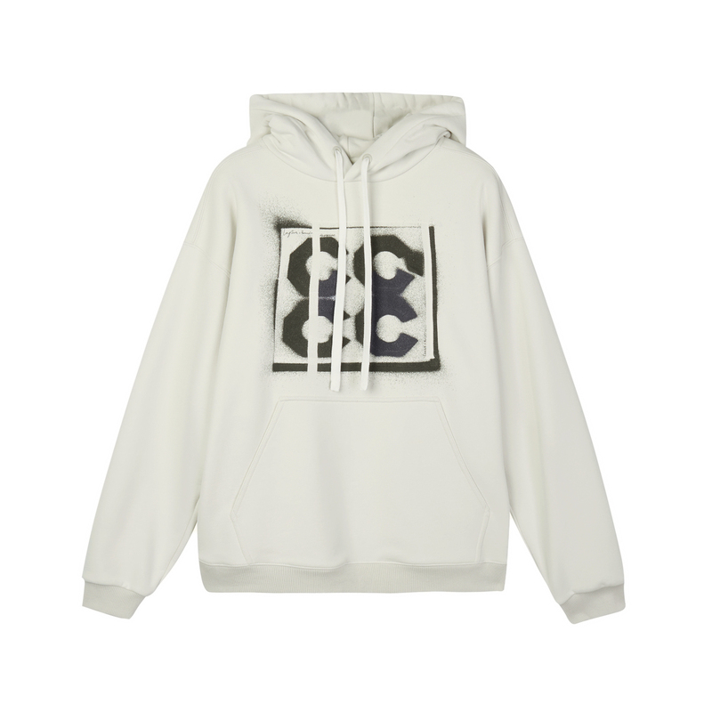 男装速写连帽印花卫衣