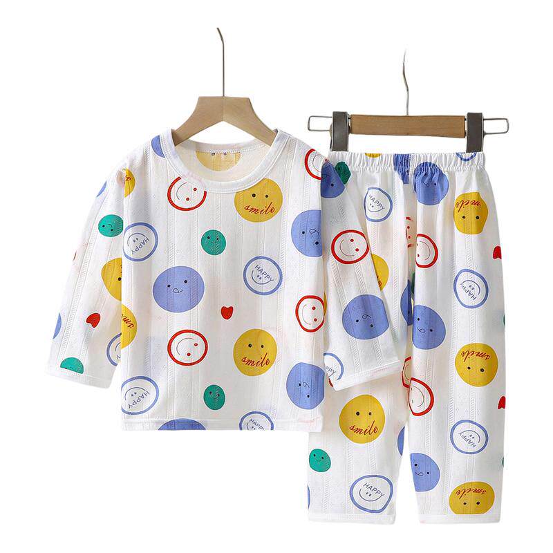 贝贝怡儿童睡衣男女童夏季纯棉家居服套装空调服薄款春季宝宝衣服