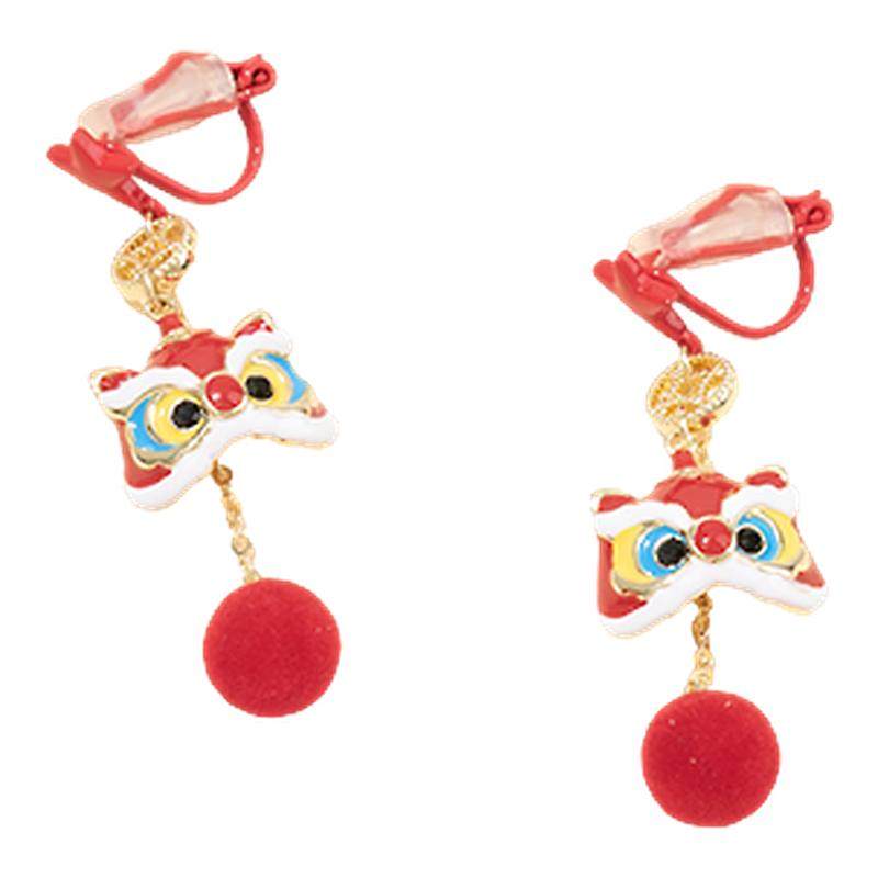 三福休闲醒狮流苏耳夹一对 潮流新颖个性首饰配饰耳环850999,饰品/流行首饰/时尚饰品新,耳夹,淘宝优惠券,粉丝福利购,淘宝优惠卷