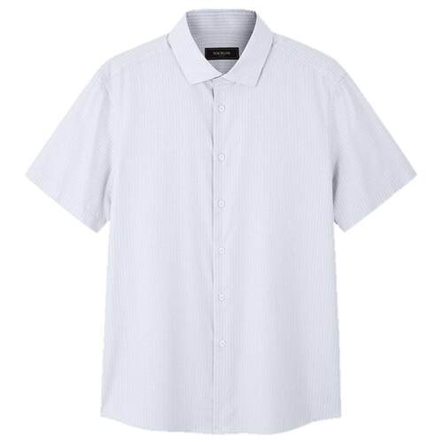【凉感DP格纹】雅戈尔官方夏季新品免烫商务休闲短袖衬衫衬衣男