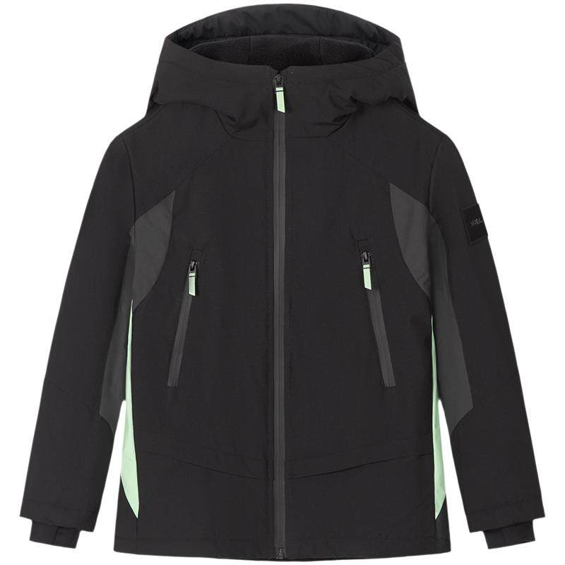 水孩儿儿童外套加绒春秋装新品中大童拼接男童女童厚三防工装风衣