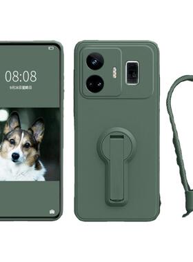 适用Realme真我GTNEO5Pro手机壳折叠支架realmeGT6/3/2保护套液态硅胶全包镜头真我gtneo7超薄防摔se男女软外