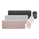 罗技K251无线蓝牙键盘M221轻音鼠标键鼠套装电脑办公女生粉色可爱