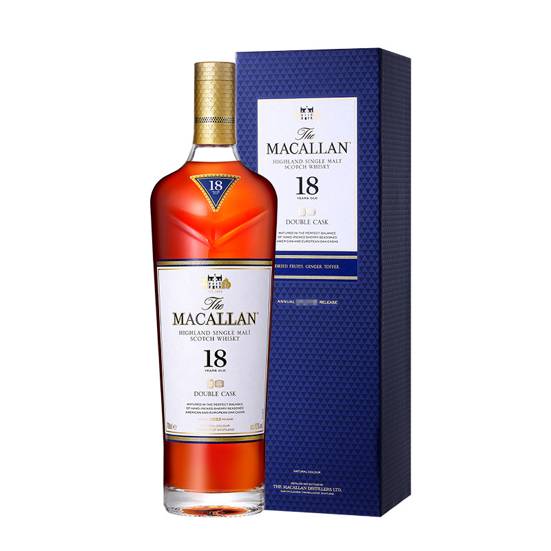 MACALLAN/麦卡伦18年蓝钻双桶700ML苏格兰单一麦芽威士忌进口洋酒