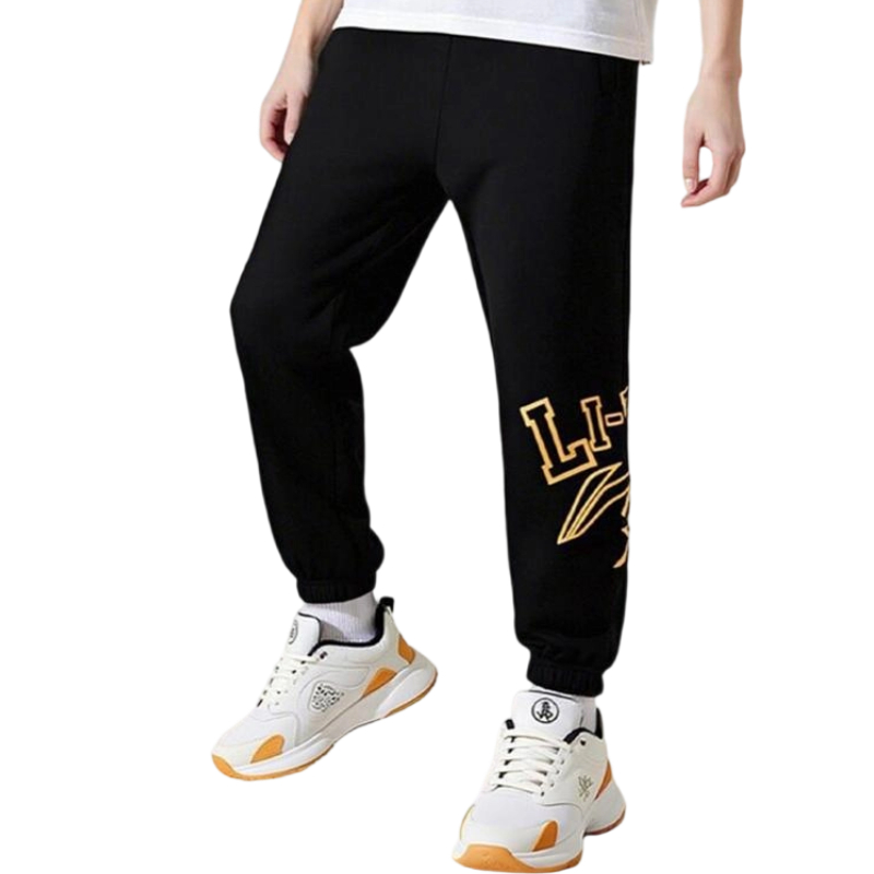 李宁儿童男大童加绒卫裤童装