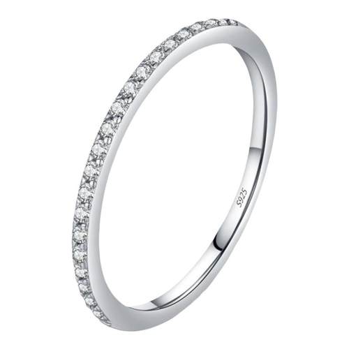 摩典S925银莫桑钻戒指七夕礼物女