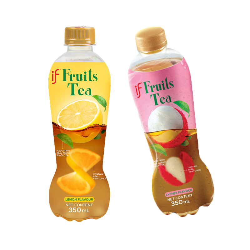 12瓶if红茶饮料350ml 柠檬红茶饮料荔枝红茶饮料饮品整箱红茶饮料