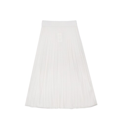 CLUB MONACO女士含桑蚕丝慵懒风亮闪中长款针织细罗纹金丝半身裙