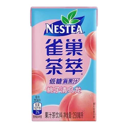 雀巢茶萃250ml*24盒果汁茶饮料低糖茉莉白桃柠檬樱花青提