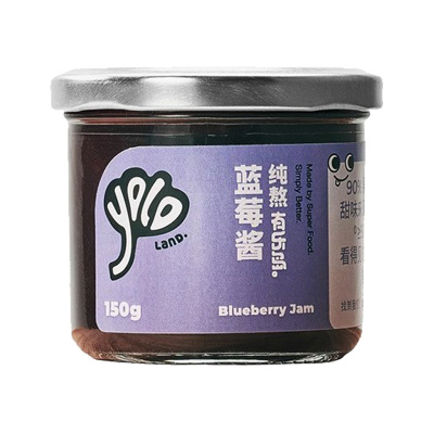 有乐岛纯熬蓝莓酱90%果肉无添加早餐面包吐司酱草莓杏子果酱烘焙
