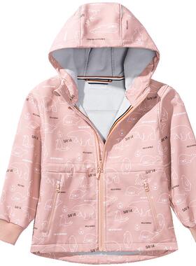 伯希和儿童软壳衣户外连帽夹克外套男女中大童防风衣登山服