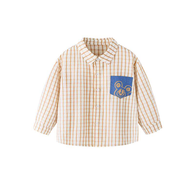 男童衬衫春季小宝宝衬衣婴儿上衣外套小童童装春秋款儿童衣服春装