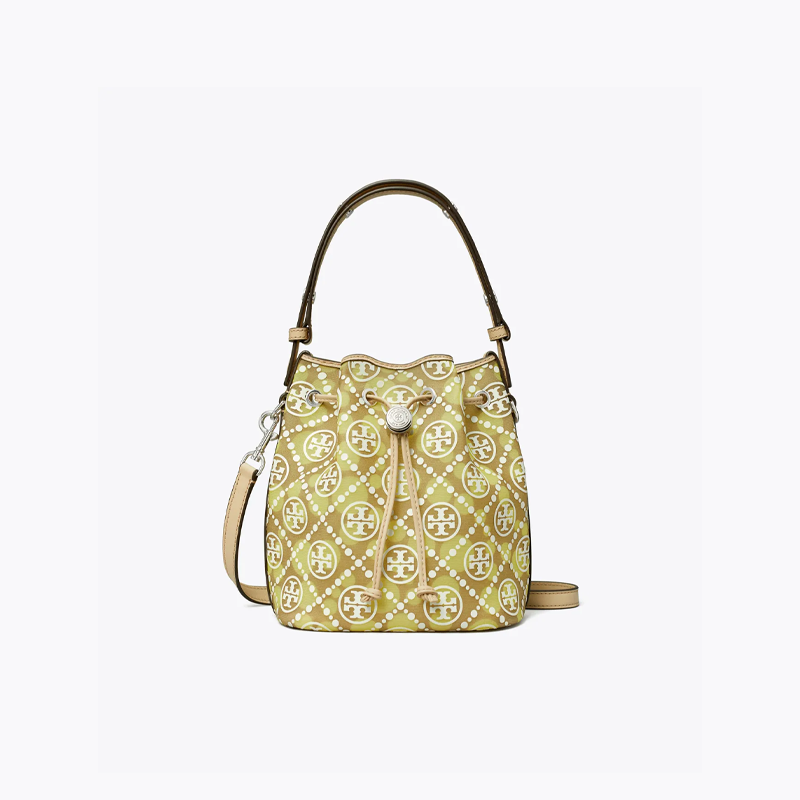 Tory Burch/汤丽柏琦T MONOGRAM 迷你单肩斜挎水桶包包女包手提包