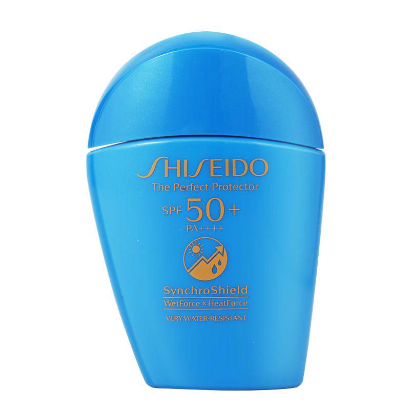 资生堂蓝胖子物理防晒霜乳女面部防紫外线清爽隔离霜防水防汗日版