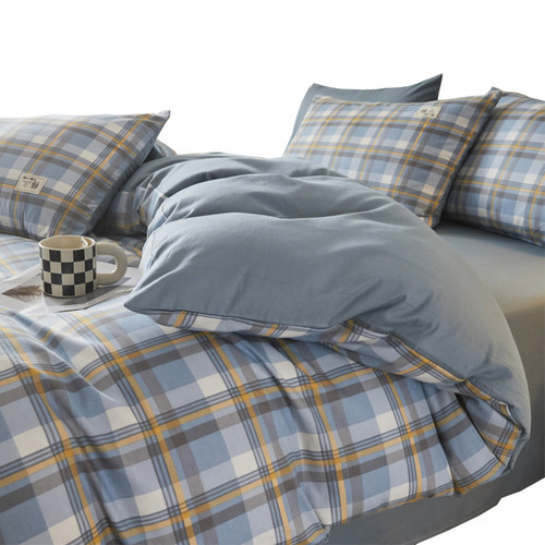 无印良品纯棉四件套全棉床上用品学生宿舍柔软三件套