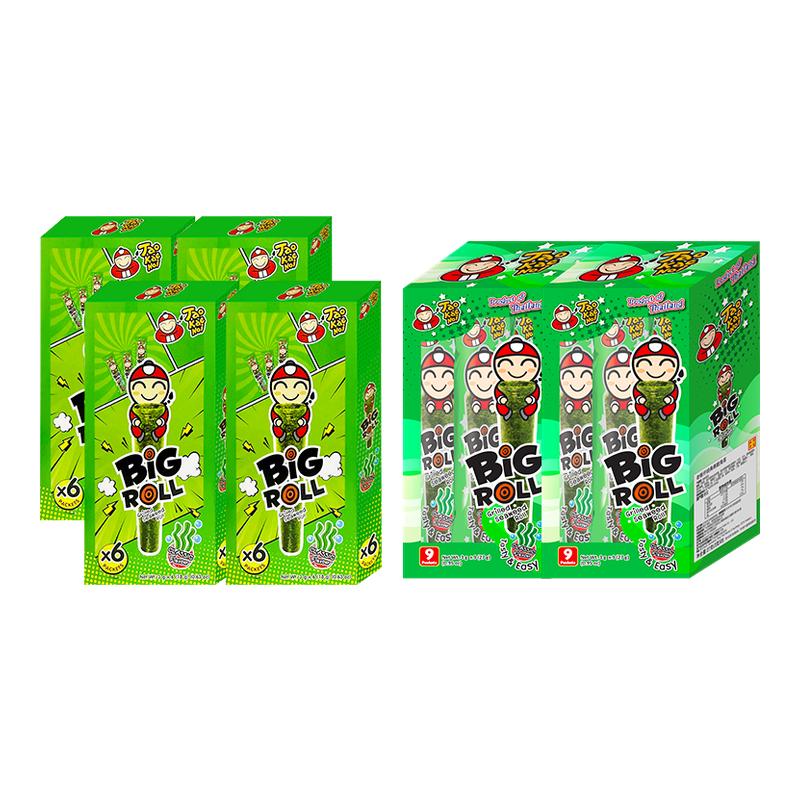 陈哲远代言TaoKaeNoi老板仔旗舰店泰国老板仔儿童即食海苔卷6盒