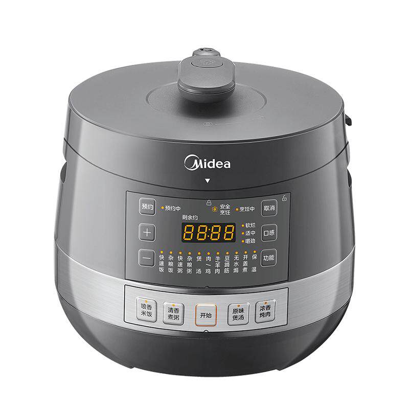 美的电压力锅0涂层家用5L不锈钢内胆6升多功能智能高压锅2026新款