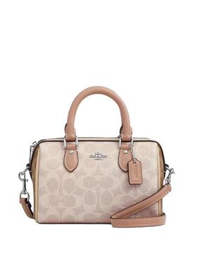 COACH/蔻驰官方 奥莱女Rowan老花单肩斜挎手提包波士顿桶包CW330