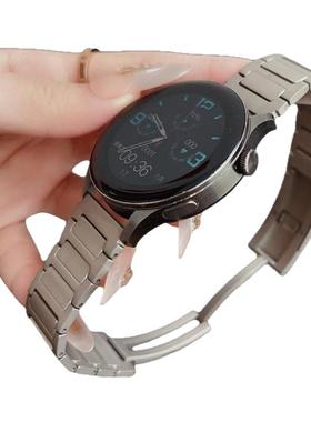 适用华为GT5手表watch4/3Pro表带GT3pro金属表链钢带GT4 46mm钛合金22mm保时捷buds男款Ultimate高级专用腕带