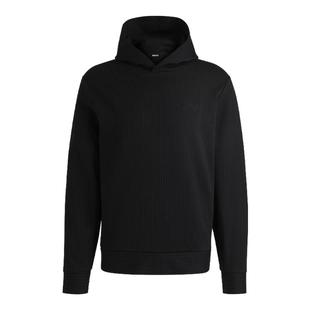 细条纹棉质混纺常规版 男士 BOSS博斯 连帽卫衣 休闲通勤