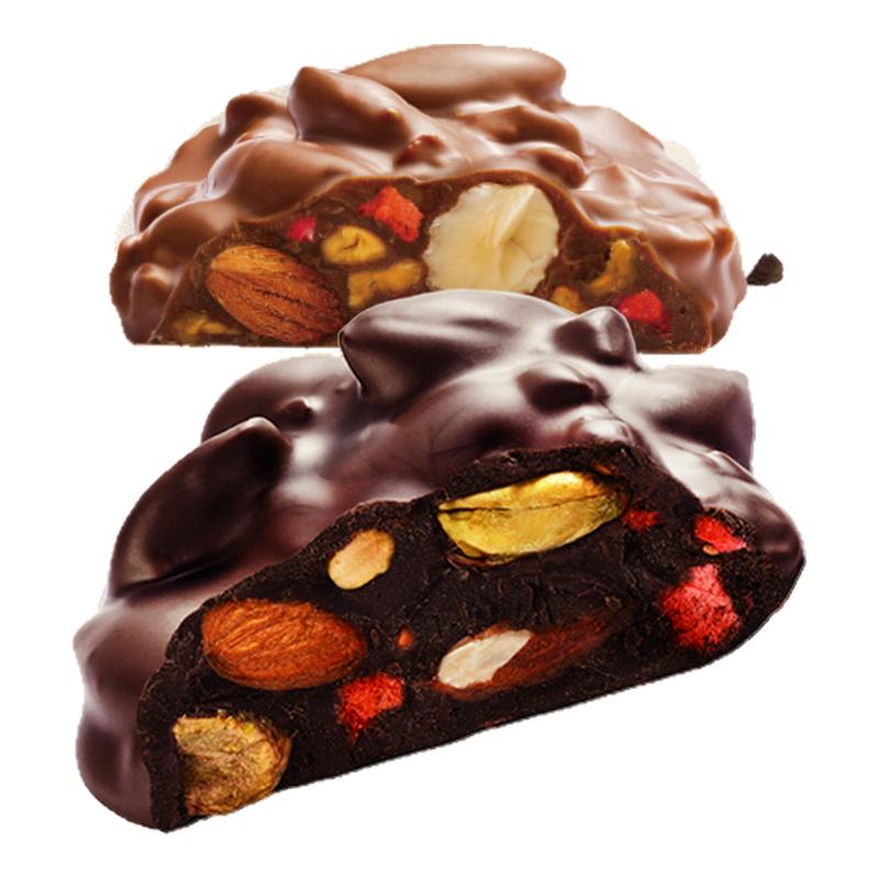 【2袋】丑八怪坚果巧克力100g黑巧牛奶果仁圣诞节礼物零食金丝猴