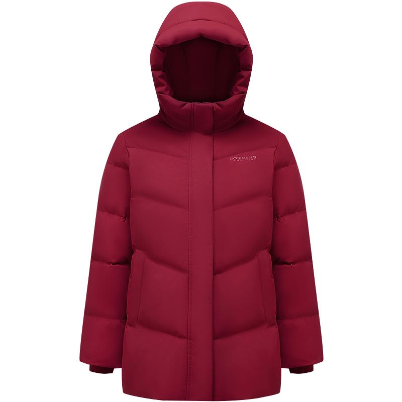 波司登休闲连帽羽绒服短款男女