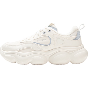 李宁云朵丨休闲鞋女鞋新款复古百搭老爹鞋厚底增高舒适运动鞋子