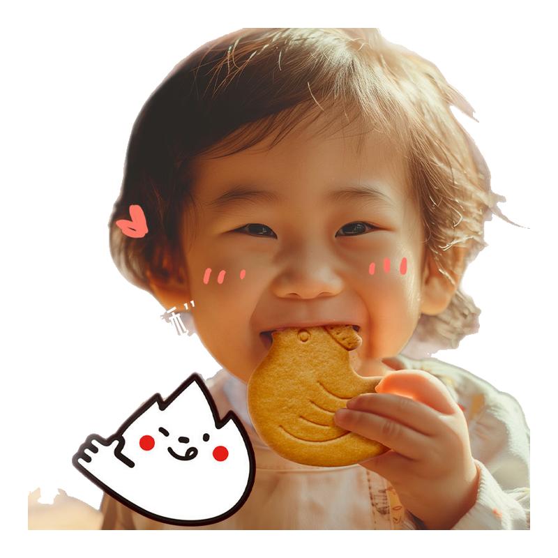 奥力给黄油鸡蛋猫酪曲奇饼干早餐下午茶牛奶网红小鸡休闲小吃零食