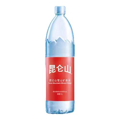 昆仑山雪山矿泉水高端水1.5L*5瓶装家庭饮用天然矿泉水大瓶装弱碱
