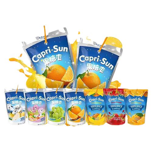 果倍爽200ml*10袋整箱capri-Sun阿联酋进口橙汁儿童果汁饮料袋装