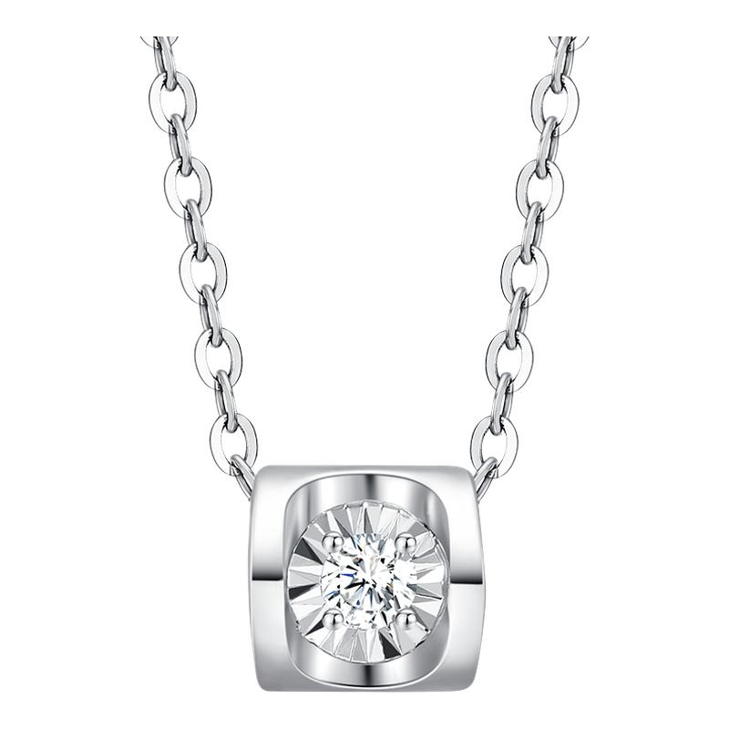 潮宏基铂雅铂金钻石项链