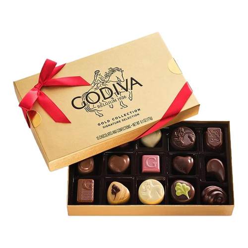 新品原装进口GODIVA歌帝梵金装巧克力礼盒15粒装圣诞生日礼物包邮