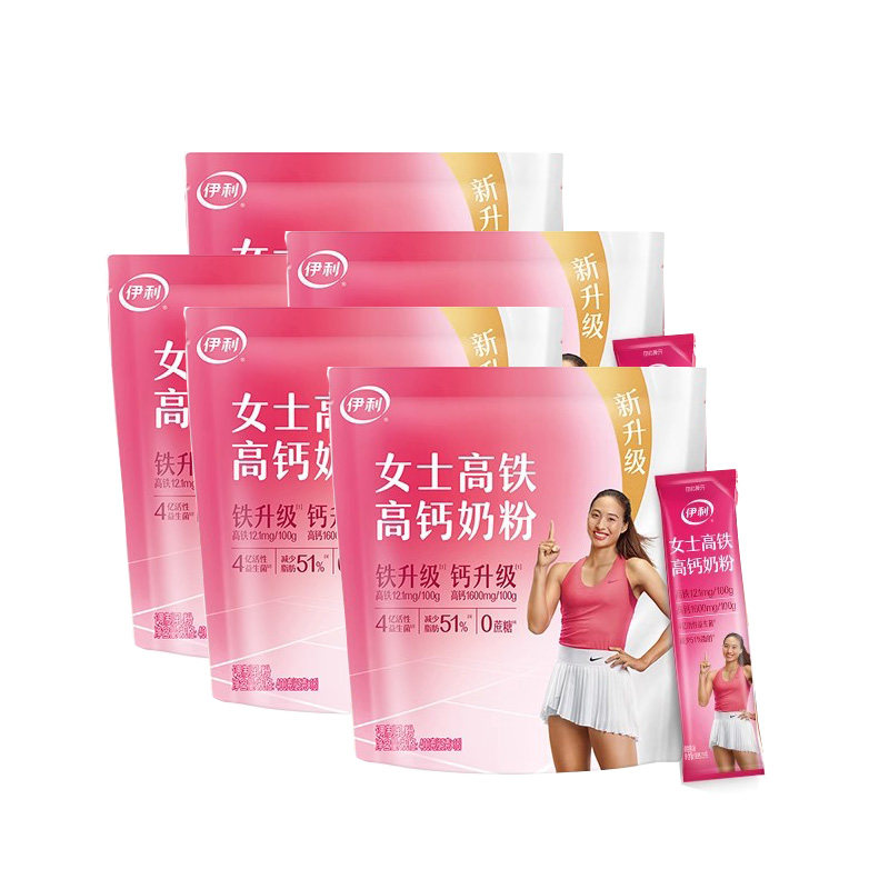 伊利女士高铁高钙奶粉营养早餐牛奶粉16条袋装官方正品成人大学生
