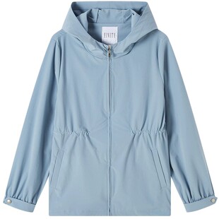 外套女 简约气质连帽耐皱灰蓝色时尚 菲妮迪品牌风衣2026年春季 新款