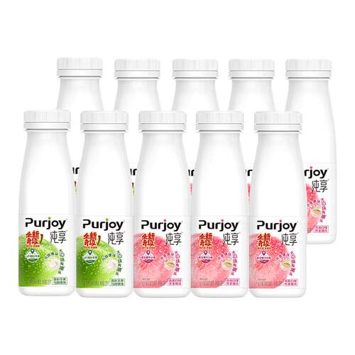 成毅代言】纯享白桃苹果味爆珠酸奶230g*10瓶装酸奶