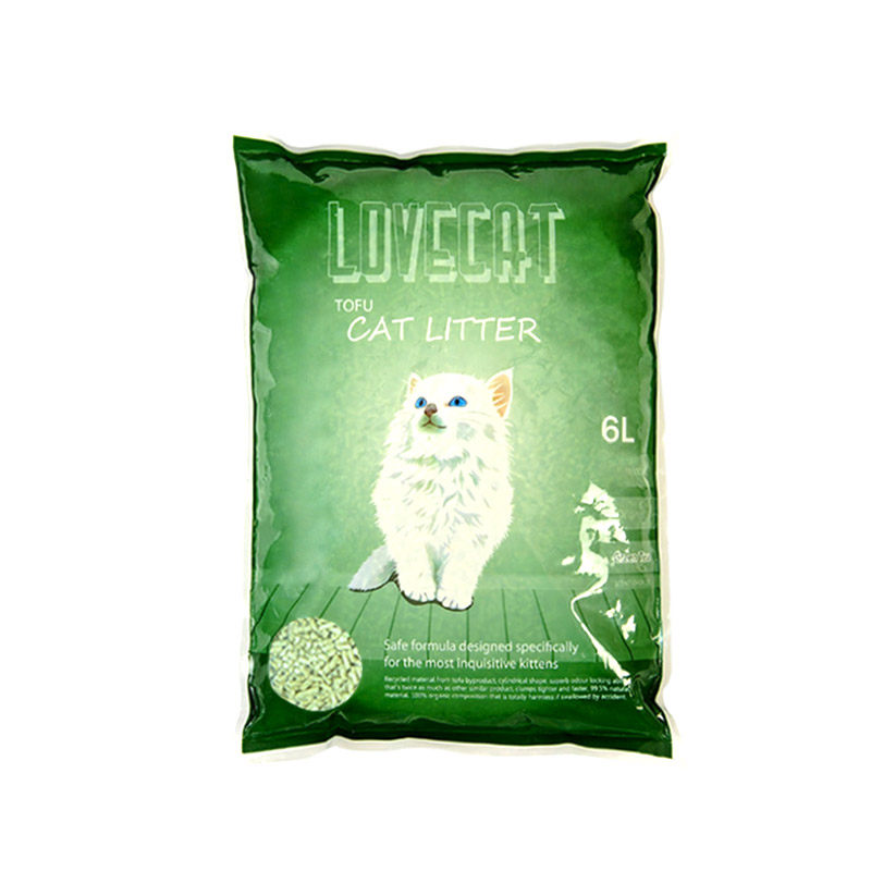 淘气猫-布袋熊猫砂lovecat联名爱宠爱猫绿茶豆腐猫砂6L猫沙N1