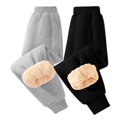 红豆童装男童秋冬款羊羔绒裤子