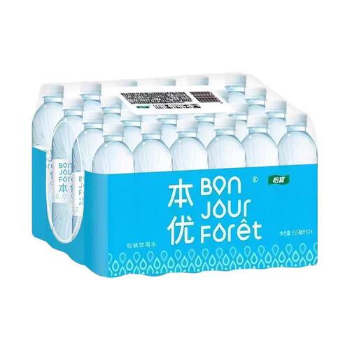 怡宝本优饮用水555ml*24瓶饮用水会议室健身运动塑封箱装