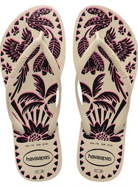 Havaianas哈唯纳Slim Tucano植物巴西风情人字拖拖鞋外穿凉拖