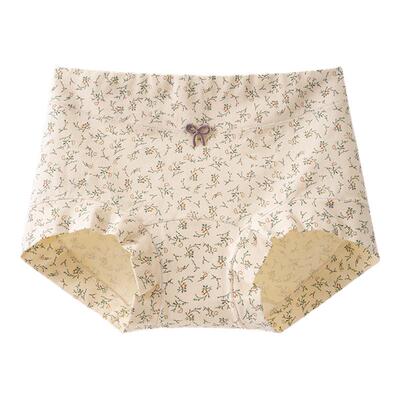 芬腾5条纯棉小碎花抗菌女内裤