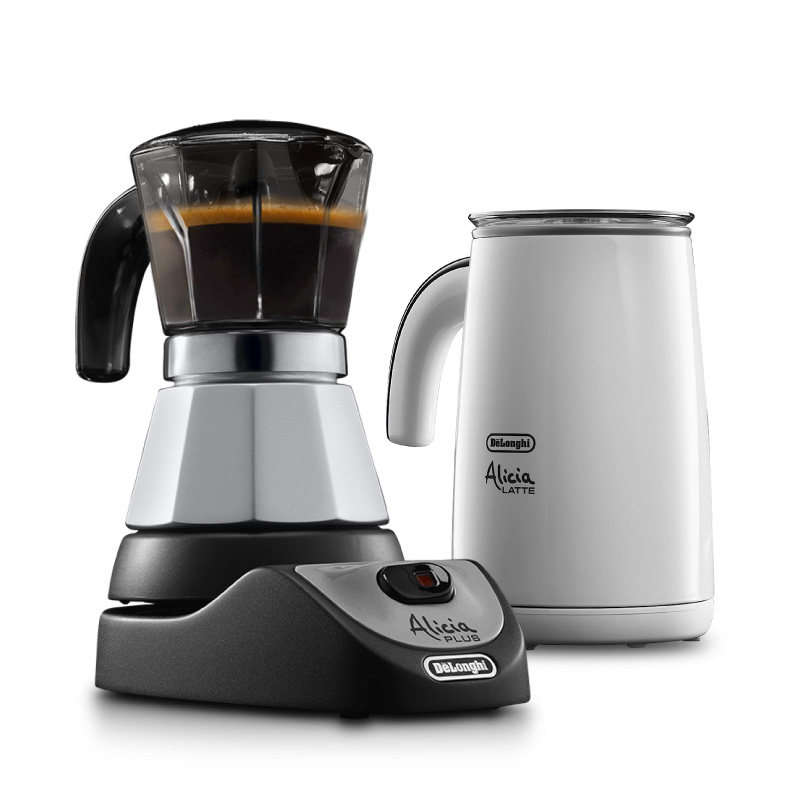 Delonghi/德龙  摩卡壶+奶泡机 意式家用咖啡壶手冲器具