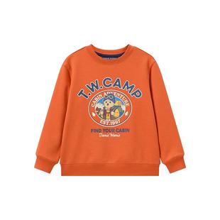 25新秋冬男女童印花套头加绒卫衣长裤 TeenieWeenie Kids小熊童装