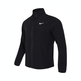 Nike耐克男梭织夹克夏新款运动服黑色跑步立领训练外套FB7500-010