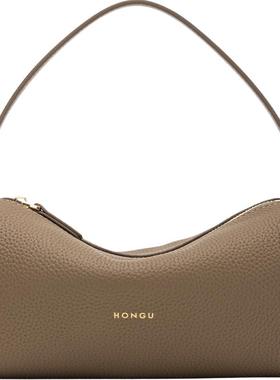 HONGU/红谷女士百搭枕头包波士顿包百搭斜挎包复古手提休闲包包女
