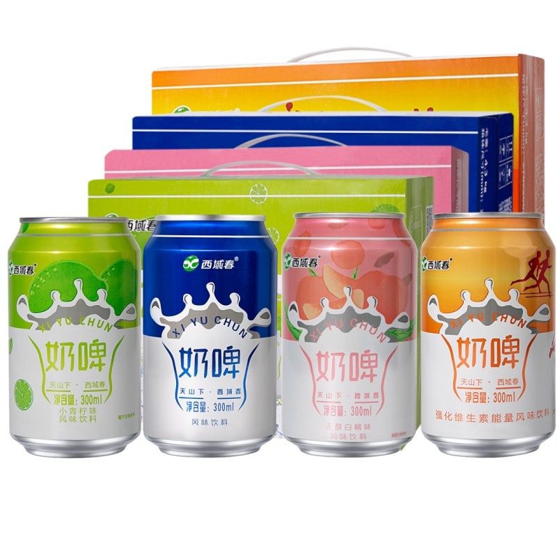新疆西域春奶啤饮品300ml罐装非啤酒乳酸菌饮料特产奶啤