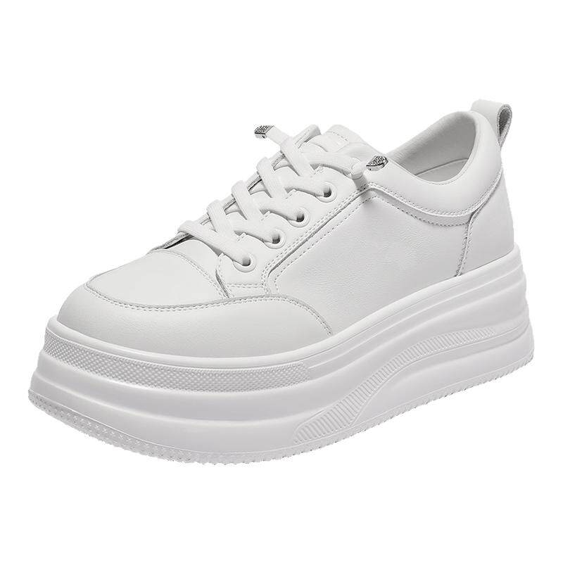 百丽厚底增高小白鞋女2025秋新商场同款免系带百搭休闲鞋E3P1DCM5