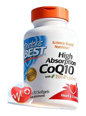 Doctor's best多特倍斯金达威高吸收辅酶q10熬夜保护心脏美国进口