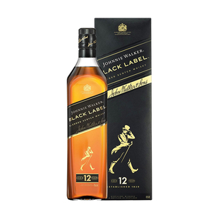 Johnnie Walker尊尼获加黑牌苏格兰威士忌1000ML带盒进口洋酒黑方