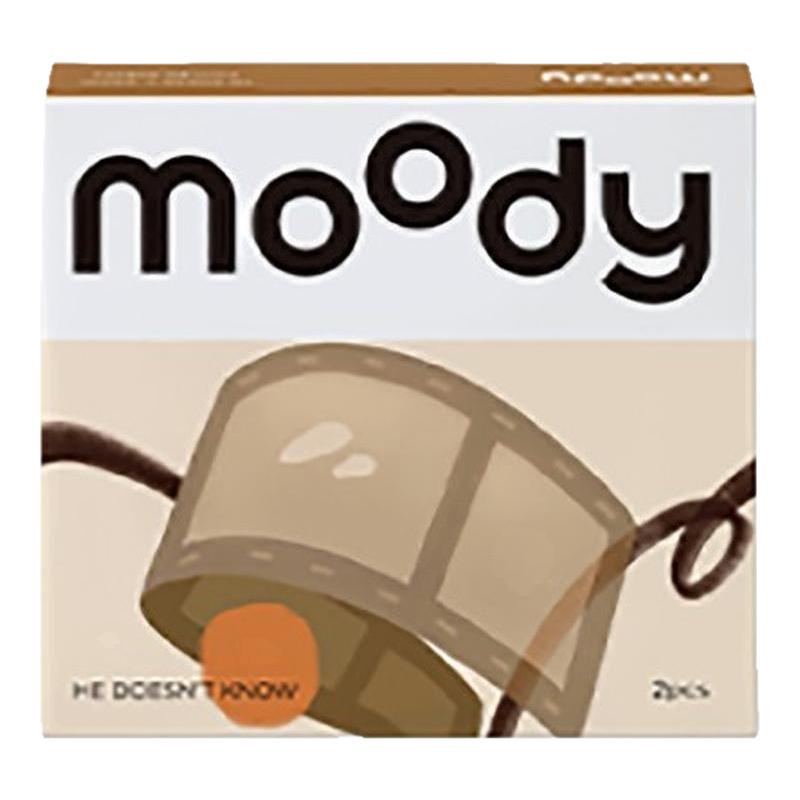 【moody】迷你系列日抛美瞳2片装胶片棕冷泡乌龙茶三明治隐形眼镜图片