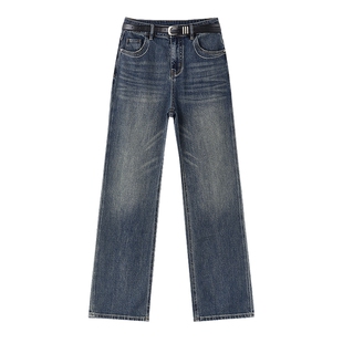 女简约通勤直筒裤 高腰长裤 2026春季 百搭时尚 新款 秋水伊人牛仔裤